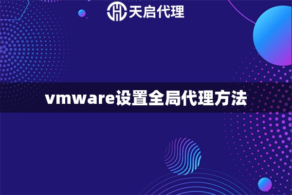 vmware設置全局代理方法