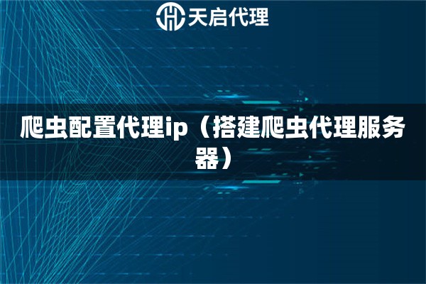 爬蟲配置代理ip（搭建爬蟲代理服務(wù)器）