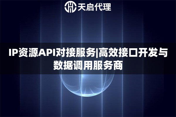 IP資源API對接服務|高效接口開發與數據調用服務商