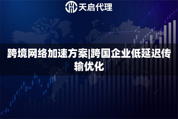 跨境網絡加速方案|跨國企業低延遲傳輸優化
