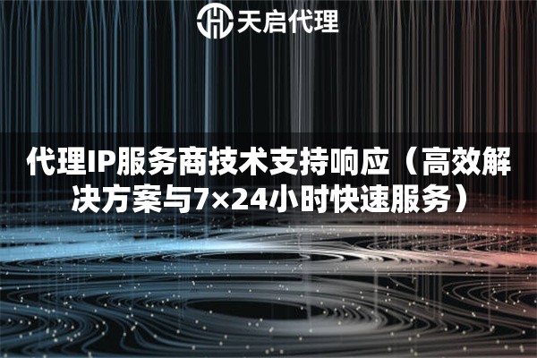 代理IP服務商技術支持響應（高效解決方案與7×24小時快速服務）