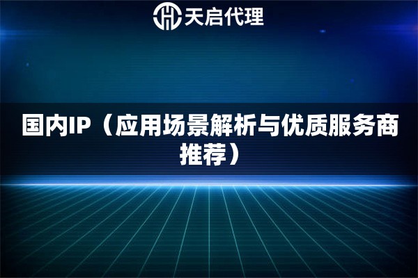 國(guó)內(nèi)IP（應(yīng)用場(chǎng)景解析與優(yōu)質(zhì)服務(wù)商推薦）