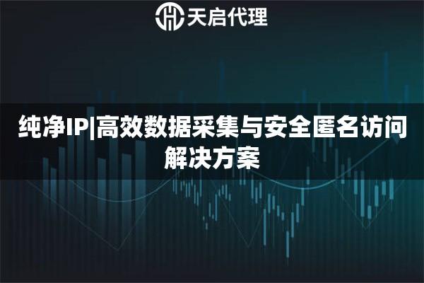 純凈IP|高效數據采集與安全匿名訪問解決方案