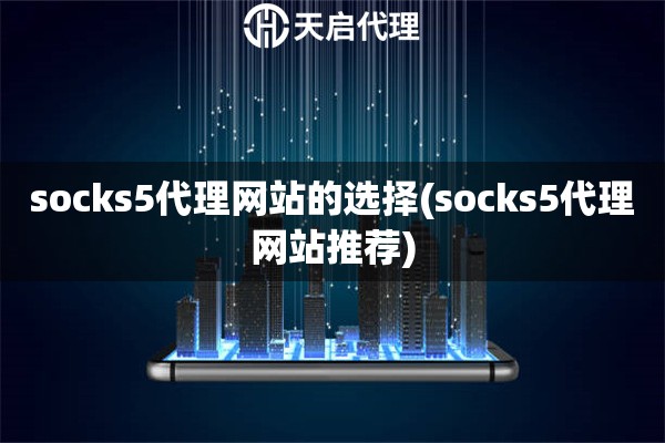 socks5代理網站的選擇(socks5代理網站推薦)