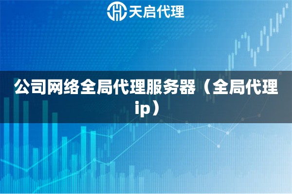 公司網絡全局代理服務器（全局代理ip）