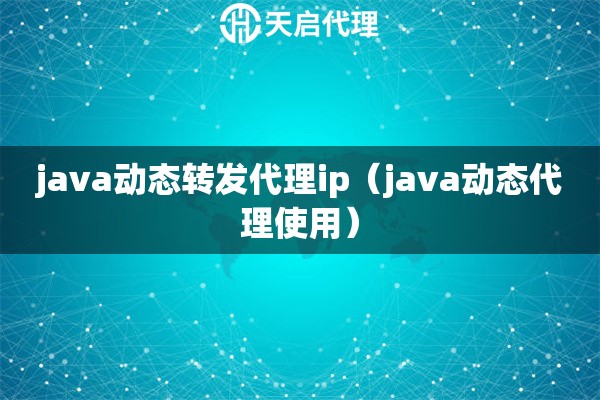 java動態轉發代理ip（java動態代理使用）