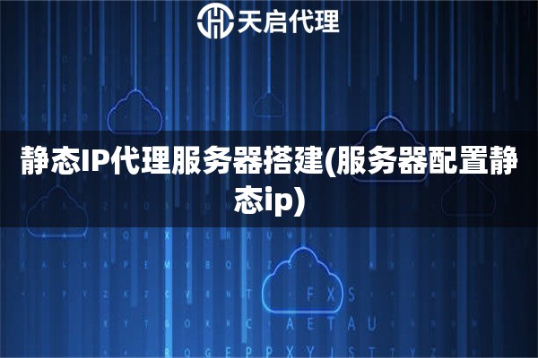 靜態IP代理服務器搭建(服務器配置靜態ip)