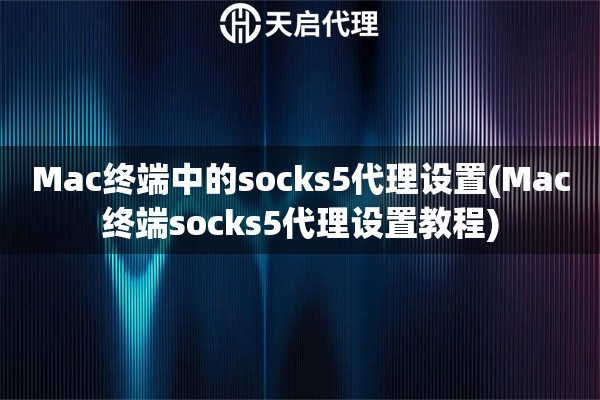 Mac終端中的socks5代理設(shè)置(Mac終端socks5代理設(shè)置教程)