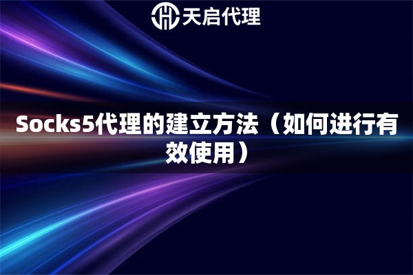 Socks5代理的建立方法（如何進行有效使用）